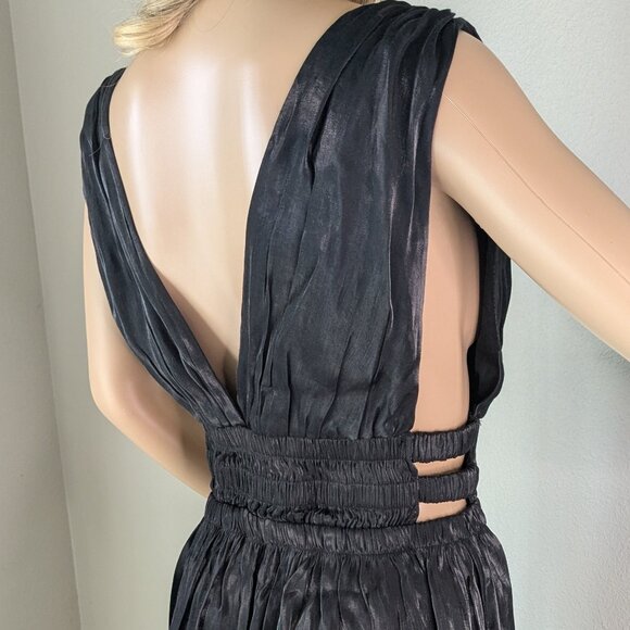 Heart & Heels Dress Juniors XL Black Cutout Plunge Front/Back Metallic Party Fun - Picture 12 of 15